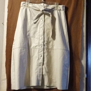 Cato Faux Leather Midi Skirt